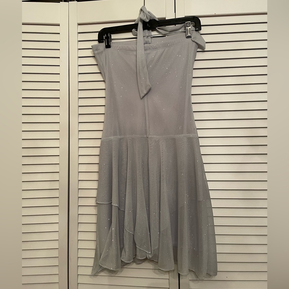 Ruby Rox Junior’s Large Strapless Silver Dress - image 2